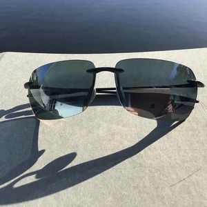 Maui Jim Bonzai MJ 425-02 Sport Sunglasses Made in Japan Rimless and Polarized